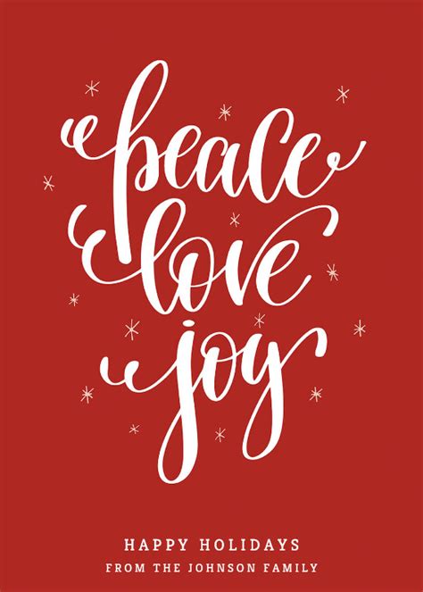 Peace Love Joy Christmas Card Free Greetings Island