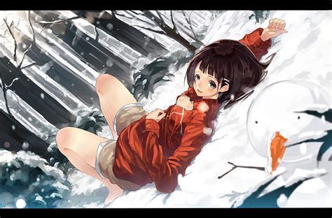 Kirigaya Suguha Sword Art Online Female Manga Trees Winter Girl Snow Hd Wallpaper Peakpx