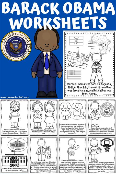 Barack Obama Worksheets For Kids