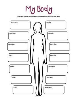 Body Image Worksheets Positive Body Image Activities Body Image