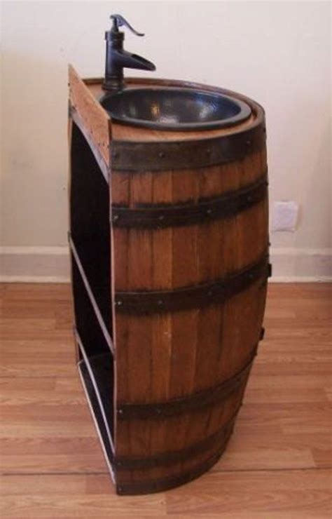 Bring An Old World Feel To Your Home With A Wine Barrel Vanity Home
