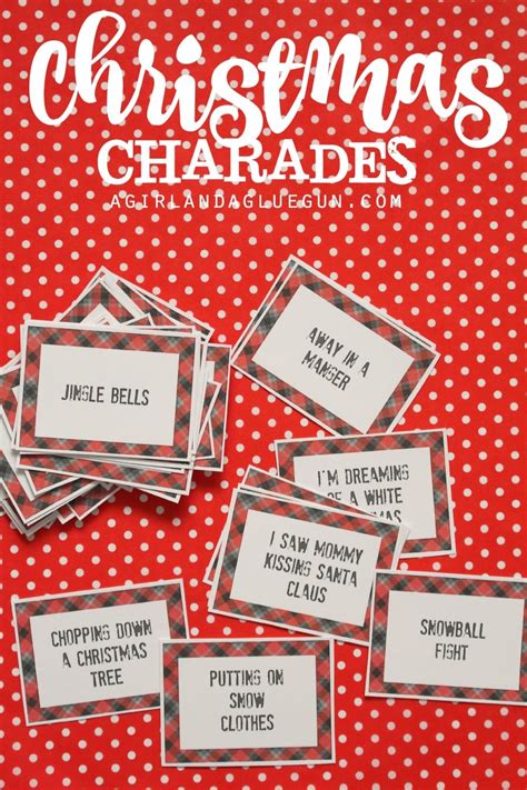 Christmas Charades Game And Free Printable Roundup A