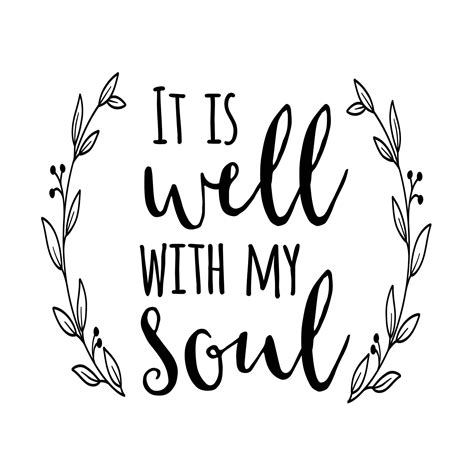 It Is Well With My Soul Vinyl Wall Decal Laurel Wreath Modern Wall Decal