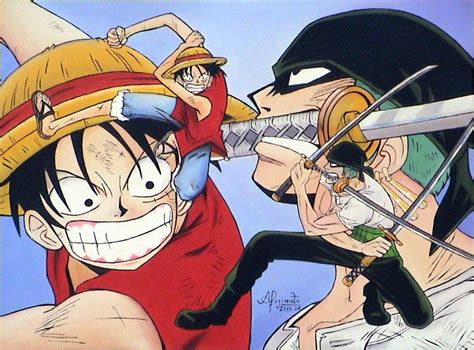 One Piece Luffy Vs Zoro By Drikafujimoto On Deviantart One Piece