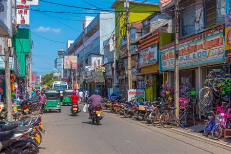 Jaffna Sri Lanka February 8 2022 View Of A Busy Street In Ja