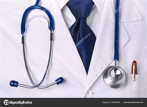 Medical Doctor With A Stethoscope Standing In Office ⬇ Stock Photo