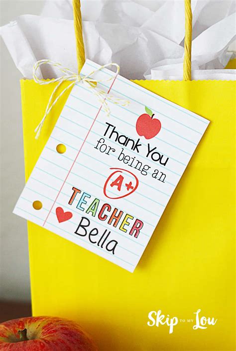 Thank You Teacher Free Printable Tags Free Printable Templates