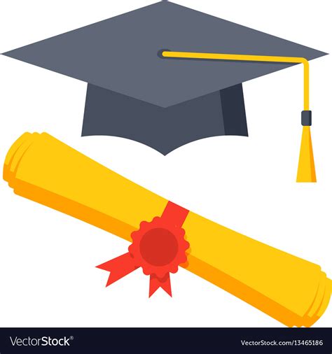 Graduation Cap And Diploma Icon Royalty Free Vector Image