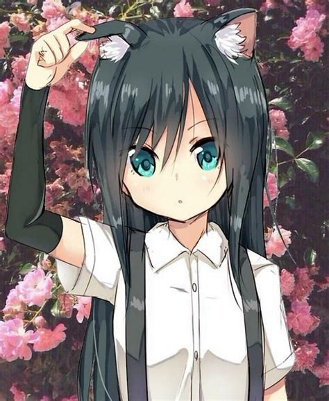 Аватар аниме девушка с цветком