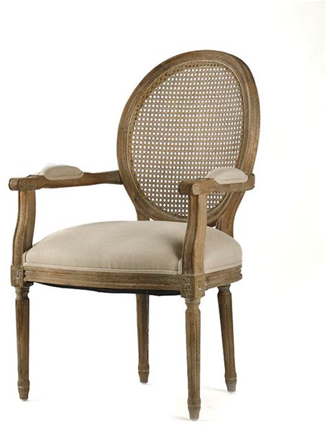 Fall in love with the easy, breezy style. Medallion Cane Back Arm Chair, Limed Gray Oak With Natural ...