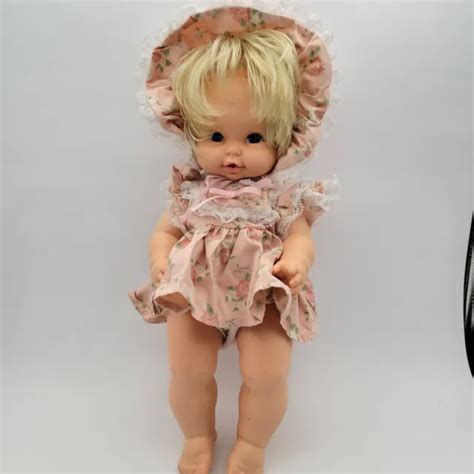 Vintage 1969 Mattel Tender Love Rubber Baby Doll Drinks And Wets Doll014