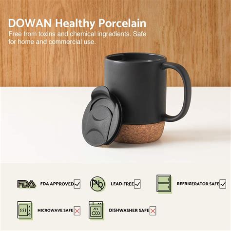 Dowan 15 Oz Coffee Mug Sets Set Of 2 Large Ceramic Mugs With Insulated