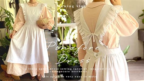 Diy Pinafore Dress 💫 Diy Cottagecore Apron Dress Sewing Tutorial 🌻