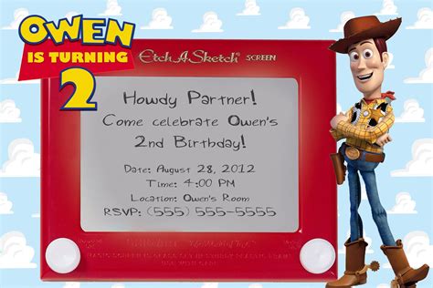 The house was decorated with streamers and balloons. Toy Story / Woody / Etch A Sketch Birthday Party ...