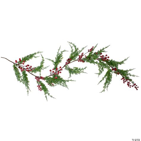 northlight 5 x 10 frosted red berry artificial christmas garland unlit