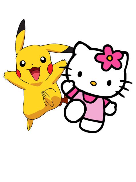 Pikachu And Hello Kitty By Mr Saxon On Deviantart