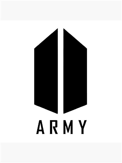 Bts unveiled their last logo in the summer of 2017. "BTS ARMY Logo Black" Art Print by Kissa-Aura | Redbubble