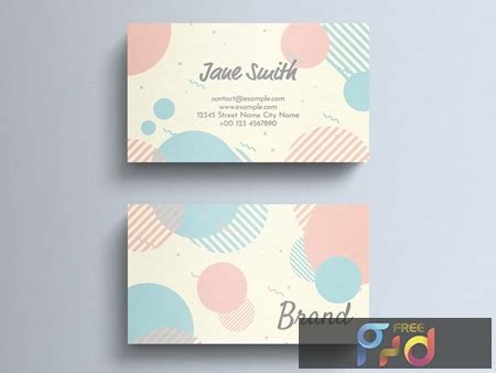 Find & download free graphic resources for business card. Pastel Business Card Layout with Circle Decorations ...