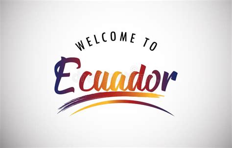 Welcome To Ecuador Stock Vector Illustration Of Gradients 159248547