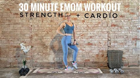 Minute Full Body Emom Workout Strength And Cardio Dumbbells Only Youtube