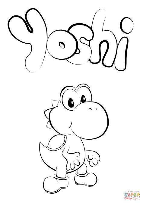 Coloriage  Bébé Yoshi  Coloriages à imprimer gratuits