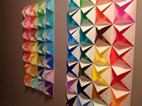 Colorful Origami Wall Wall Art Crafts Paper Wall Art Diy Wall Art