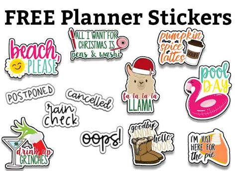 Printable Stickers For Planner