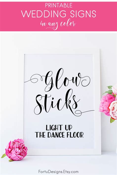Glow Stick Wedding Party Dance Sign Glow Stick Send Off Glow Etsy