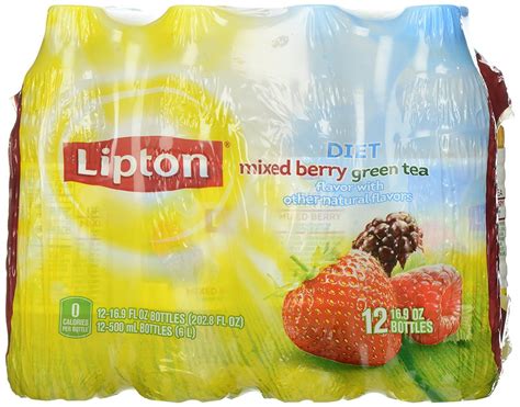 Lipton Diet Green Tea With Mixed Berry 12 Pack 169 Oz Bottles