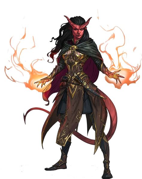 Tiefling Png Hd Tiefling D D Female Tiefling Wizard Transparent Png Image Dungeons And