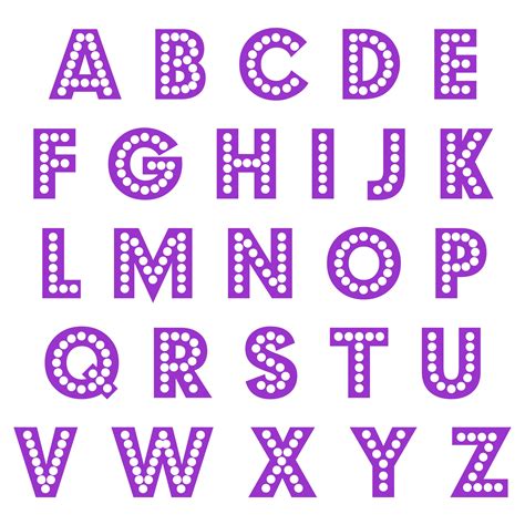 9 letter word list ; 9 Best Images of Free Printable Polka Dot Alphabet - Bubble Letter T ...