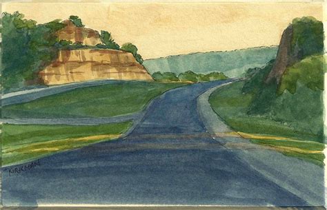 Rita Kirkmans Daily Paintings Road Sketch 8