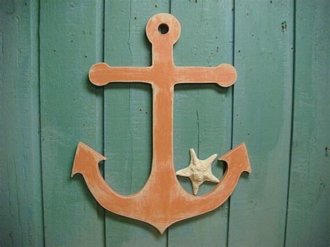 Anchor Sign Beach Lake House Cottage Nautical Boat Wall Art Decor By