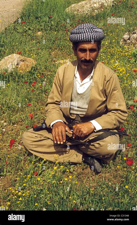 Kurdish Men In Traditional Costume In Barzan Iraqi Kurdistan From