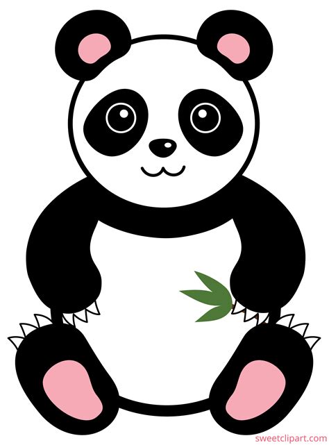 Panda Bear Clip Art And Digital Paper Set Panda Clipart Digital Riset