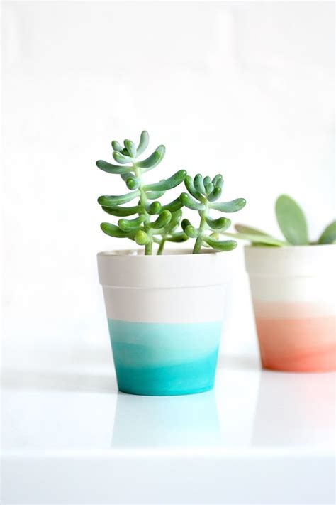 My Diy Dip Dye Succulent Pot I Spy Diy Plant Pot Diy Diy Flower