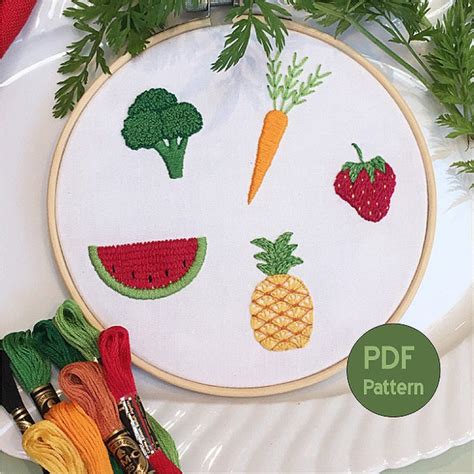 9 Vegetable Embroidery Designs Caminada Popular