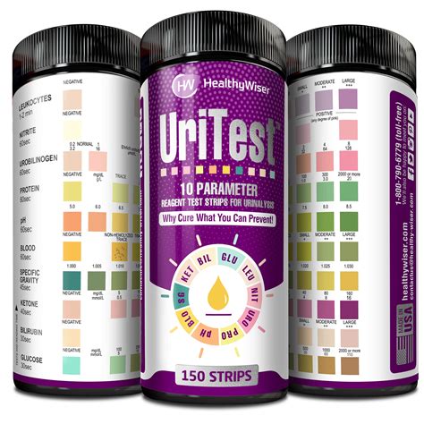 Parameter Urinalysis Test Strips Ct Made In USA Urinary Tract Infection Strips UTI
