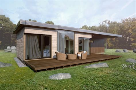 Modular Wooden Houses Glass And Wood Design Production