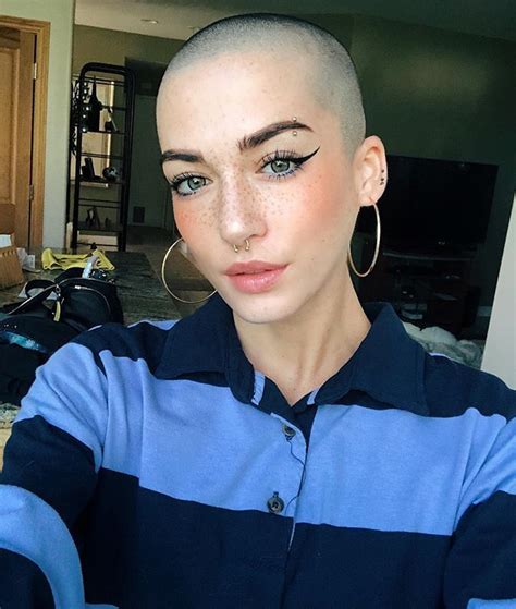 A L I Instagram In Shaved Head Women Bald Head Women