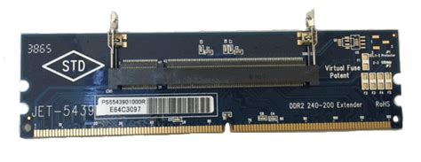 Jet 5439 Ddr2 Sodimm Adapter Converter For 200pin Ddr2 Sodimm Into 240pin Dim M Factors Storage