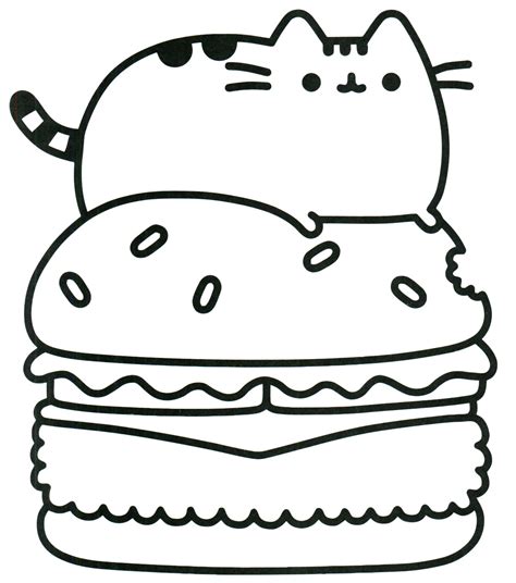 Pusheen Cat Coloring Pages Sketch Coloring Page