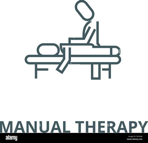 Manual Therapymassagespaosteopathy Vector Line Icon Linear Concept