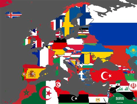 Flag Vexillographical Map Of Europe And North Africa Brilliant Maps