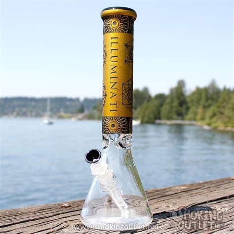 Fully Etched Alchemy Beaker By Illuminati Glass Smoking Outlet