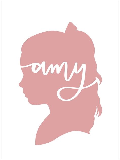 Amy March Little Women Silhouette Poster By Annielinnart Redbubble