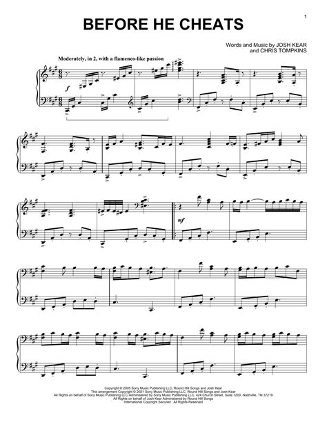 Carrie Underwood Before He Cheats Classical Version Sheet Music Chords Download Page