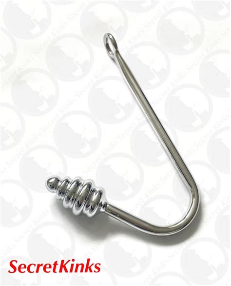 Ribbed Metal Anal Hook With 3 Different Size Balls Bondage Etsy