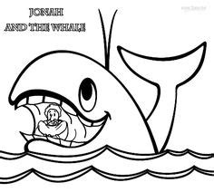 A whale of a problem. Jonah and the Whale Coloring Pages for Toddlers | Sunday ...