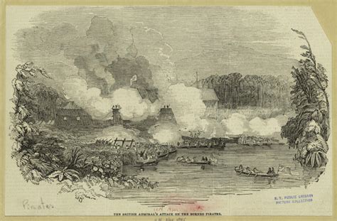 The British Admirals Attack On The Borneo Pirates Nypl Digital